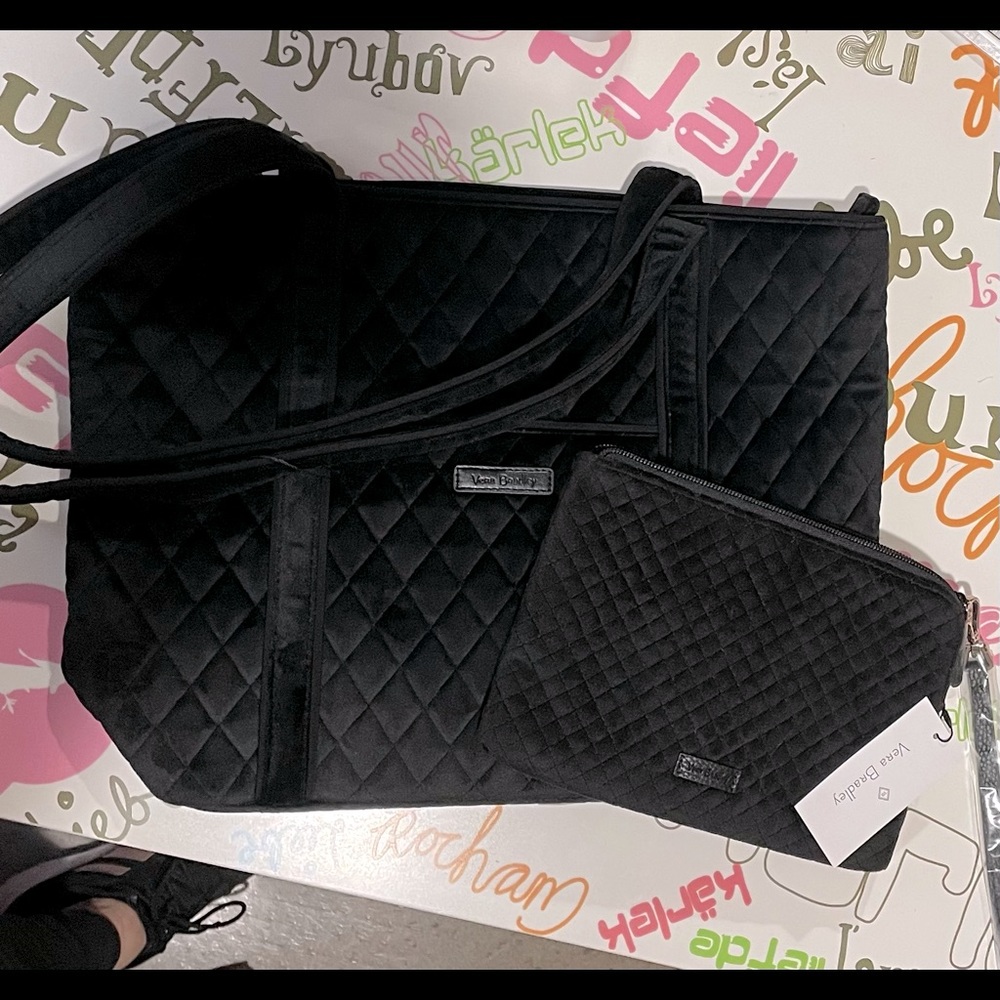 2 New Vera Bradley velvet black bags bundle